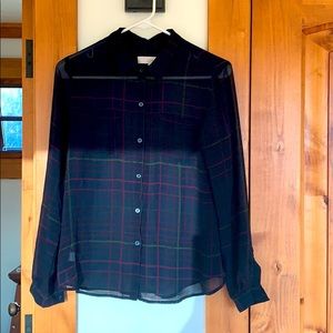 Transparent checkered blouse